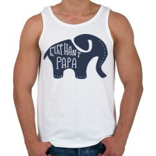 PRINTFASHION Papa elefánt - Férfi atléta - Fehér atléta, trikó