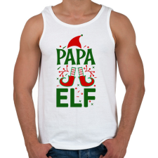PRINTFASHION Papa elf - Férfi atléta - Fehér atléta, trikó