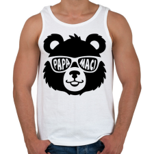 PRINTFASHION papa maci - Férfi atléta - Fehér atléta, trikó