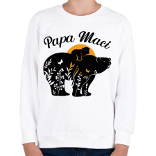 PRINTFASHION Papa maci - Gyerek pulóver - Fehér gyerek pulóver, kardigán