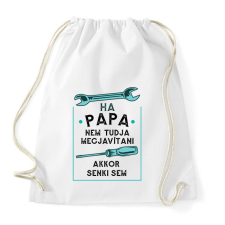PRINTFASHION Papa - Sportzsák, Tornazsák - Fehér tornazsák