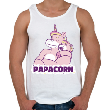 PRINTFASHION Papacorn - Férfi atléta - Fehér atléta, trikó