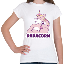 PRINTFASHION Papacorn - Női póló - Fehér női póló