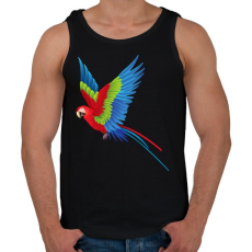 PRINTFASHION Papagáj - Férfi atléta - Fekete