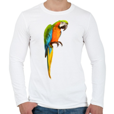 PRINTFASHION Papagáj - Férfi hosszú ujjú póló - Fehér