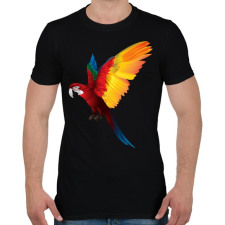 PRINTFASHION Papagáj - Férfi póló - Fekete férfi póló