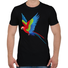 PRINTFASHION Papagáj - Férfi póló - Fekete férfi póló