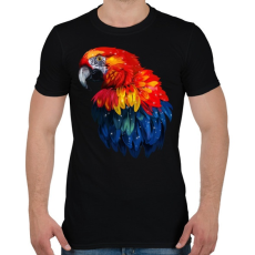 PRINTFASHION papagáj  - Férfi póló - Fekete