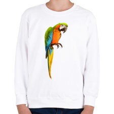 PRINTFASHION Papagáj - Gyerek pulóver - Fehér gyerek pulóver, kardigán