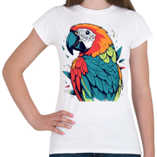 PRINTFASHION Papagáj  - Női póló - Fehér női póló