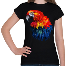 PRINTFASHION papagáj - Női póló - Fekete női póló