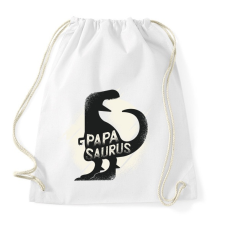 PRINTFASHION Papasaurus - Sportzsák, Tornazsák - Fehér tornazsák