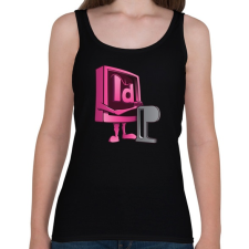 PRINTFASHION Paragraph - Női atléta - Fekete női trikó