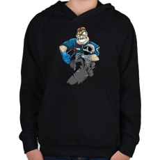 PRINTFASHION Paramedic - Gyerek kapucnis pulóver - Fekete