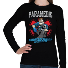 PRINTFASHION Paramedic - Női hosszú ujjú póló - Fekete női póló