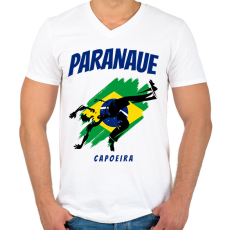 PRINTFASHION PARANAUE - Férfi V-nyakú póló - Fehér