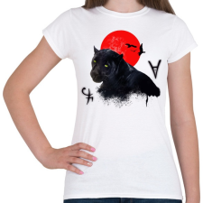 PRINTFASHION Párduc és vérhold - Női póló - Fehér női póló