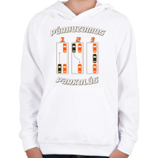 PRINTFASHION parhuzamos-parkolas-2-brown-orange - Gyerek kapucnis pulóver - Fehér