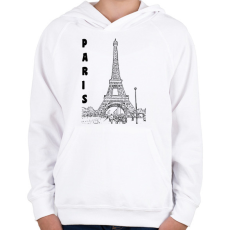 PRINTFASHION paris - Gyerek kapucnis pulóver - Fehér