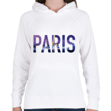 PRINTFASHION Paris - Női kapucnis pulóver - Fehér női pulóver, kardigán