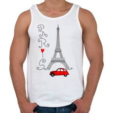 PRINTFASHION párizs - Férfi atléta - Fehér