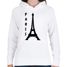 PRINTFASHION párizs - Női kapucnis pulóver - Fehér női pulóver, kardigán