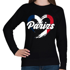 PRINTFASHION Párizs - Női pulóver - Fekete