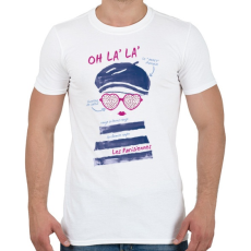 PRINTFASHION Párizsi - Férfi póló - Fehér