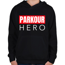 PRINTFASHION PARKOUR HERO - Gyerek kapucnis pulóver - Fekete