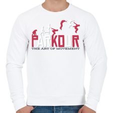 PRINTFASHION Parkour - the art of the moment - Férfi pulóver - Fehér férfi pulóver, kardigán
