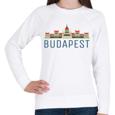 PRINTFASHION Parlament Budapest - Női pulóver - Fehér női pulóver, kardigán