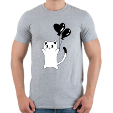 PRINTFASHION Páros cicás póló - a cuki - Férfi póló - Sport szürke férfi póló