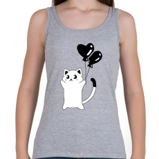 PRINTFASHION Páros cicás póló - a cuki - Női atléta - Sport szürke