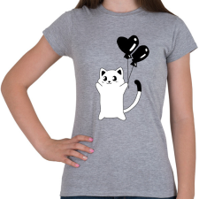 PRINTFASHION Páros cicás póló - a cuki - Női póló - Sport szürke női póló