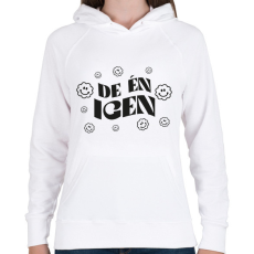PRINTFASHION Páros póló - Én igen - Női kapucnis pulóver - Fehér