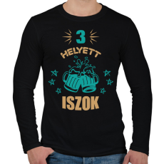 PRINTFASHION Páros terhesség - apuka - Férfi hosszú ujjú póló - Fekete