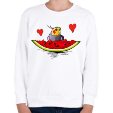 PRINTFASHION Parrot 1 - Gyerek pulóver - Fehér gyerek pulóver, kardigán