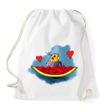 PRINTFASHION Parrot 2 - Sportzsák, Tornazsák - Fehér tornazsák