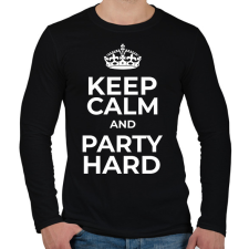 PRINTFASHION PARTY HARD - Férfi hosszú ujjú póló - Fekete férfi póló