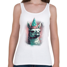 PRINTFASHION Party láma - Női atléta - Fehér