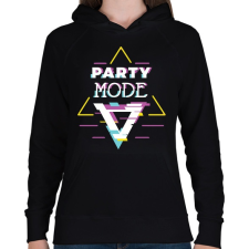 PRINTFASHION Party mood - Női kapucnis pulóver - Fekete női pulóver, kardigán