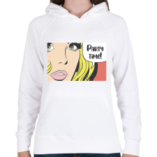 PRINTFASHION Party time! - Pop art - Női kapucnis pulóver - Fehér női pulóver, kardigán