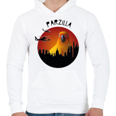 PRINTFASHION Parzilla - Férfi kapucnis pulóver - Fehér