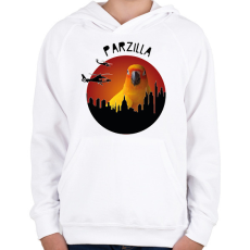 PRINTFASHION Parzilla - Gyerek kapucnis pulóver - Fehér