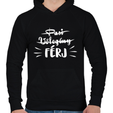 PRINTFASHION Pasi - Vőlegény -> FÉRJ - Férfi kapucnis pulóver - Fekete férfi pulóver, kardigán