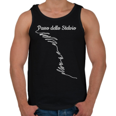PRINTFASHION Passo dello Stelvio - Férfi atléta - Fekete