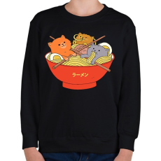 PRINTFASHION Pasta love - Gyerek pulóver - Fekete