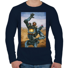 PRINTFASHION Pathfinder - Apex Legends - Férfi hosszú ujjú póló - Sötétkék férfi póló