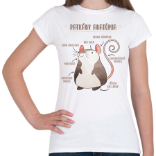 PRINTFASHION Patkány anatómia - Női póló - Fehér női póló
