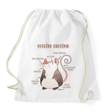 PRINTFASHION Patkány anatómia - Sportzsák, Tornazsák - Fehér tornazsák